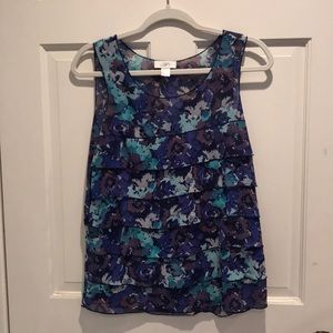 Ruffled sleeveless top